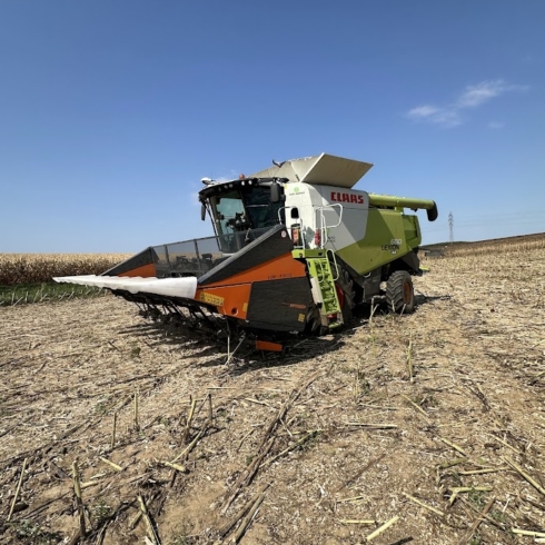 Claas Lexion 660 so slnečnicovým adaptérom