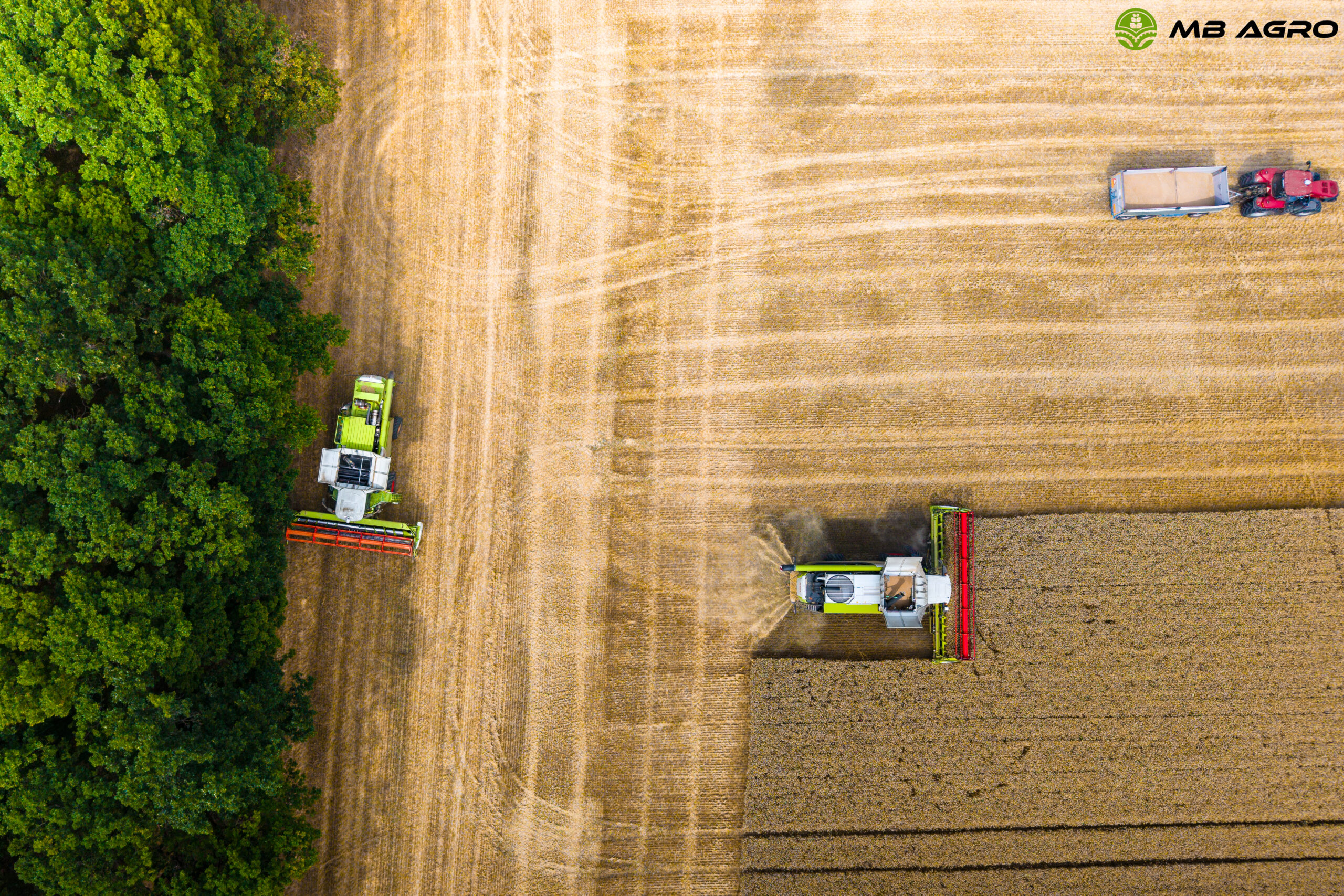 Claas lexion 6800 a Lexion 660 pohľad z hora