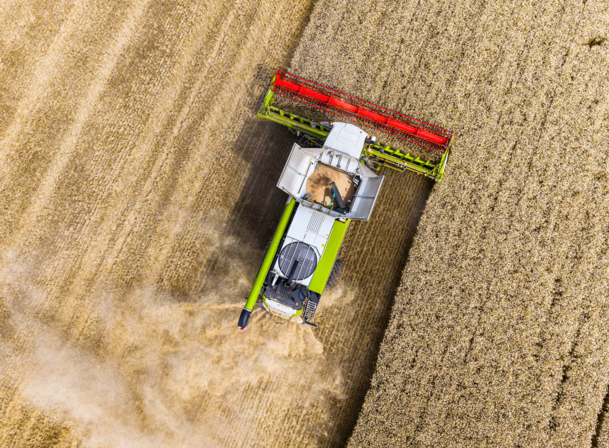 Claas lexion 6800 pohľad z hora